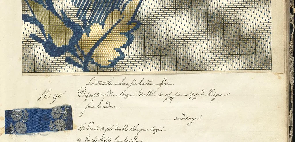An illustration from De la fabrique d'étoffes, 1842, leaf 86