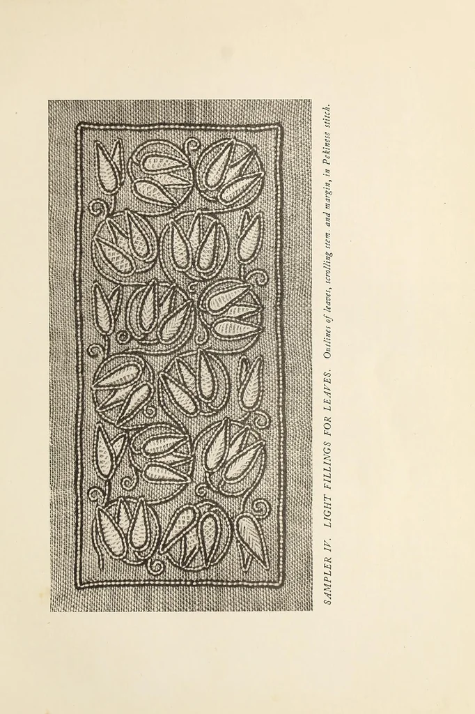 An illustration from Samplers and stitches : a handbook of the embroiderer's art, 1921, leaf 45