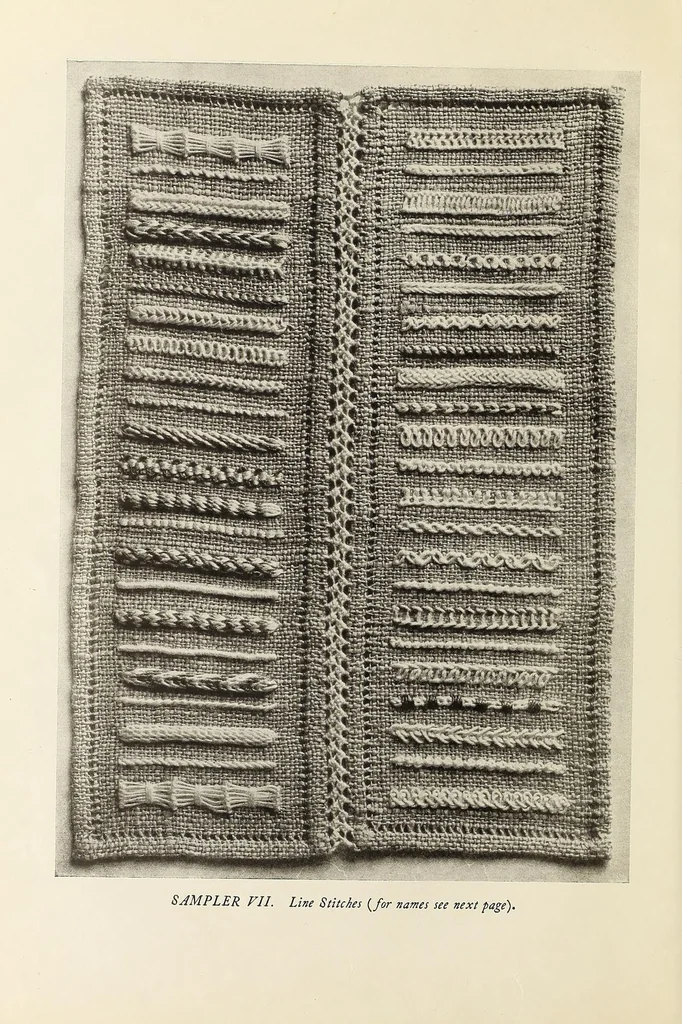 An illustration from Samplers and stitches : a handbook of the embroiderer's art, 1921, leaf 68