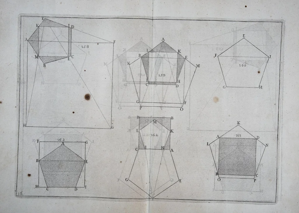 An illustration from Samuelis Marolois, mathematicorum sui seculi facile principis, Mathematicum opus absolutissimum : continens geometriae, fortificationis, architecturae, & perspectivae theoreticae ac practicae regulas, demonstrationes, & figuras perfectissimas, 1633, leaf 125