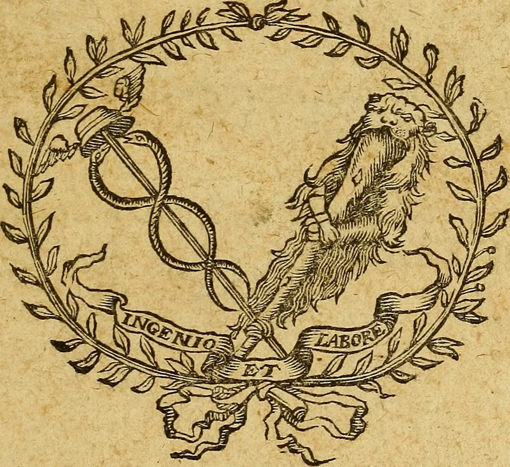 An illustration from Samuelis Pufendorfij De jure naturae et gentium libri octo, 1672, leaf 6