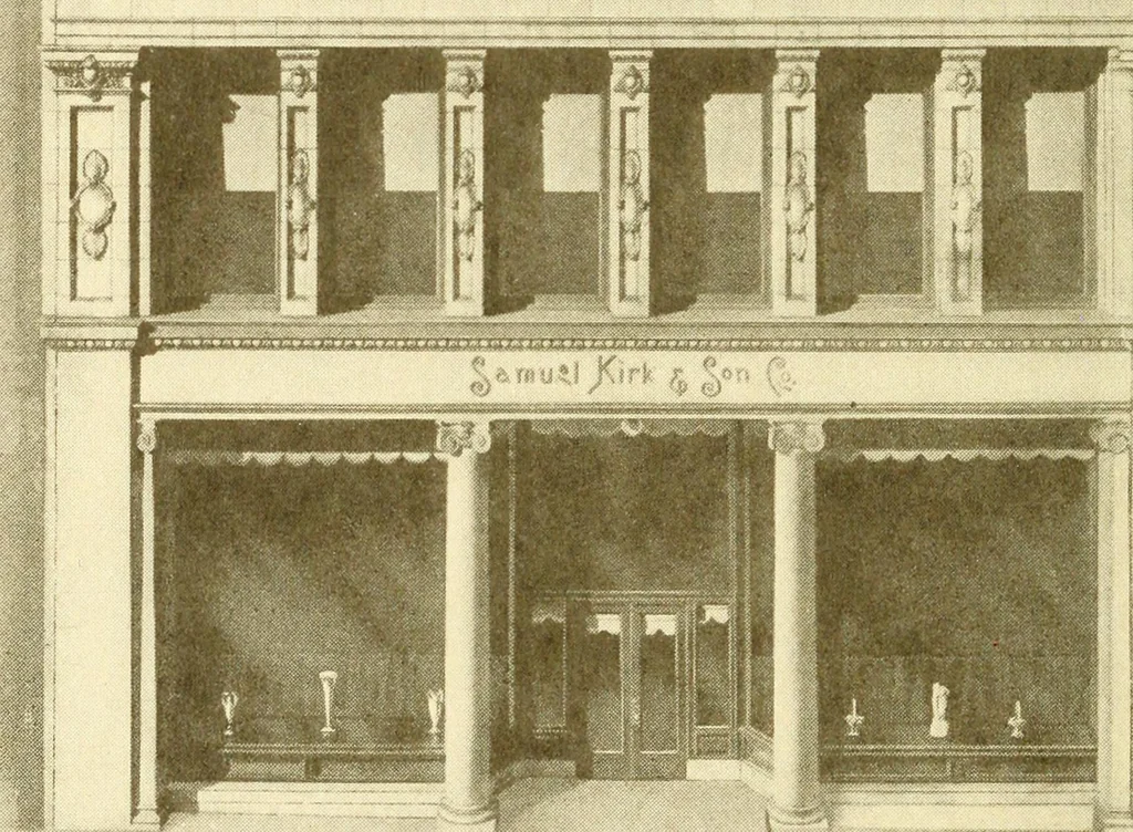 An illustration from Samuel Kirk & Son Co. : oldest makers of silverware in the United States : established 1817, 1914, leaf 7