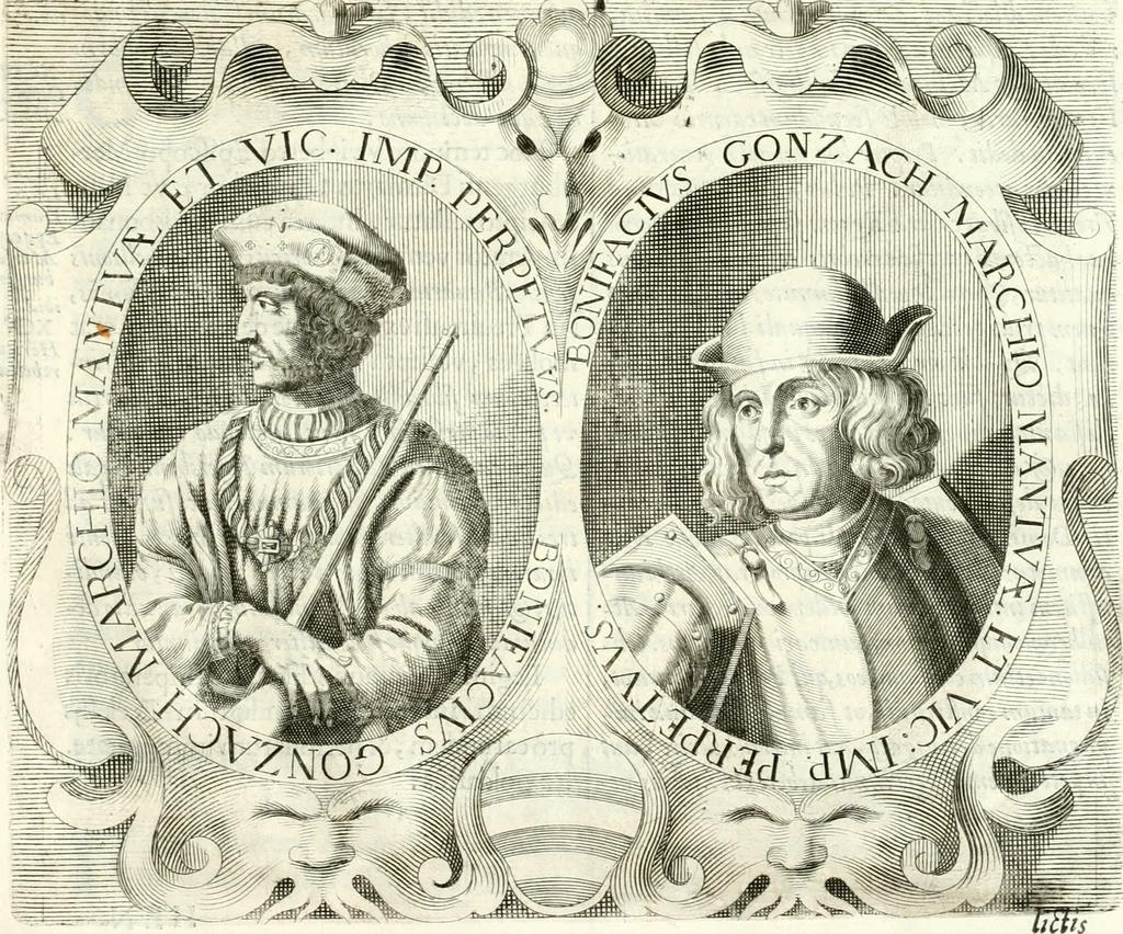 An illustration from Aquila sancta, siue Bauarica : elogiis, hieroglyphicis, numismatibus, insignibus, symbolis, imaginibus antiquis ad viuum exculpta, & longa historiarum serie exarata : vt nihil relictum sit, quod prisci, vel hodierni habeant annales, sed diplomata, leges, indulta, genealogiae, donationes, priuilegia offeruntur congesta : accedit tractatus sacrolegalis, & historicopoliticus ..., 1674, leaf 38