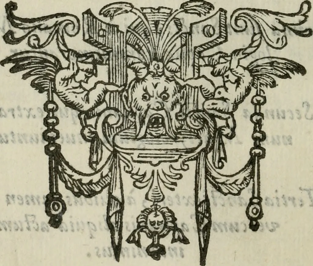 An illustration from Sanctuarium Capuanum : opus in quo sacrae res Capuae, et per occasionem plura, tam ad diversas civitates regni pertinentia, quàm per se curiosa continentur, 1630, leaf 13