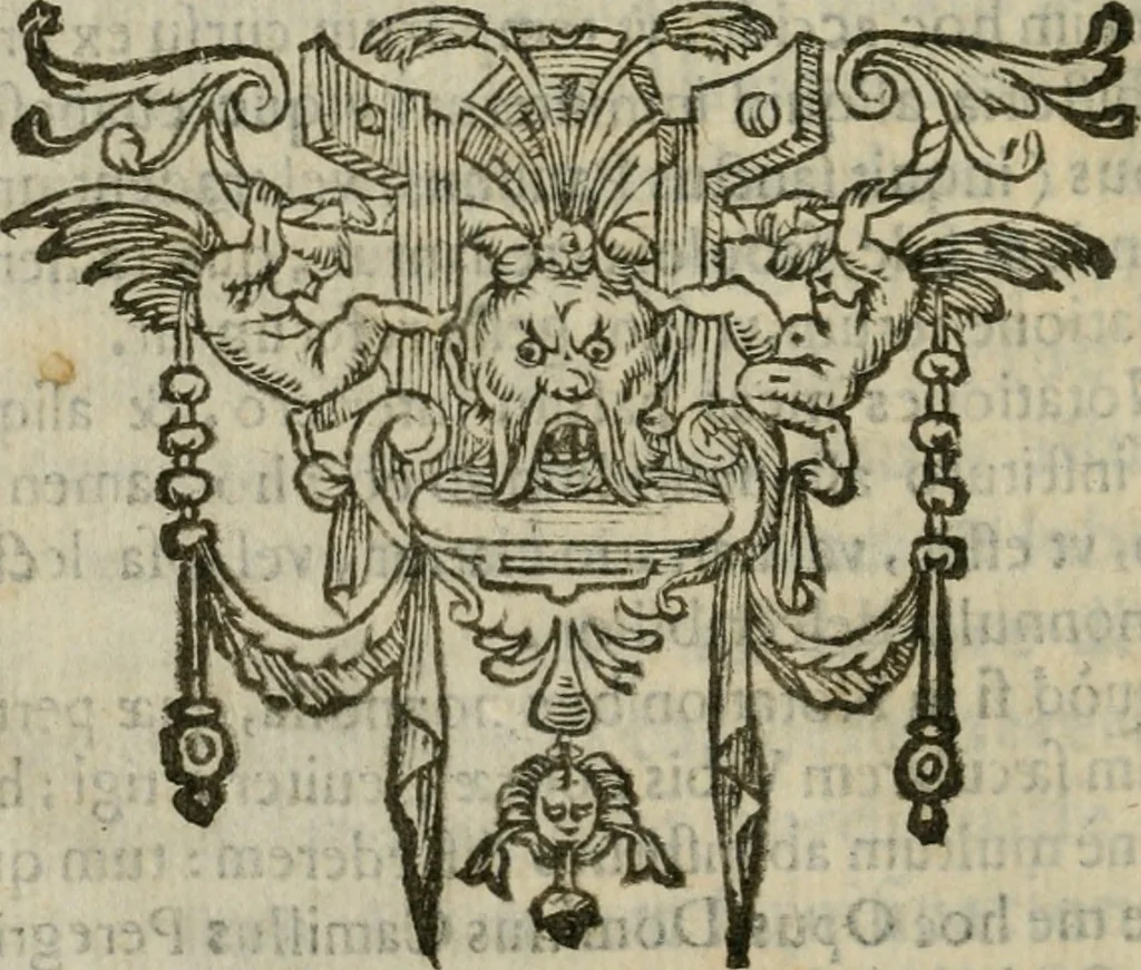 An illustration from Sanctuarium Capuanum : opus in quo sacrae res Capuae, et per occasionem plura, tam ad diversas civitates regni pertinentia, quàm per se curiosa continentur, 1630, leaf 19