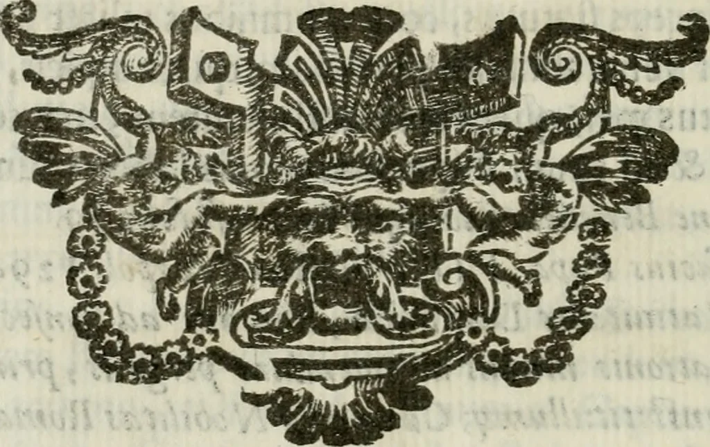 An illustration from Sanctuarium Capuanum : opus in quo sacrae res Capuae, et per occasionem plura, tam ad diversas civitates regni pertinentia, quàm per se curiosa continentur, 1630, leaf 455