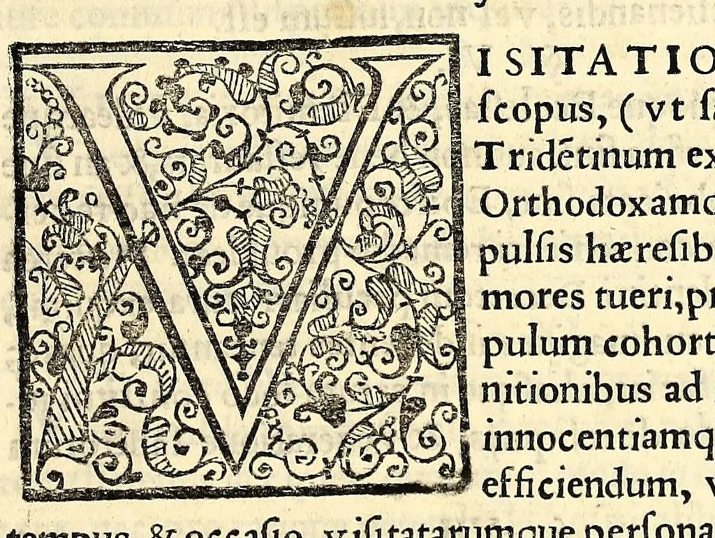 An illustration from Sanctum prouinciale concilium Mexici celebratum anno D[omi]ni millessmo. quingentessmo. octuagessimo quinto. : Praesidente in eo Illmo. ac Rmo. D. D. Petro Moya de Contreras Archiepo. Mexicano. Romae confirmatum die vigessima septima Octobris anno. 1589. Nunc vero ad instantiam et ex sumptibus Illmi. ac Rmi. D. D. Ioannis de la Serna Archiep. Mexican. iussu regio editum, 1622, leaf 187