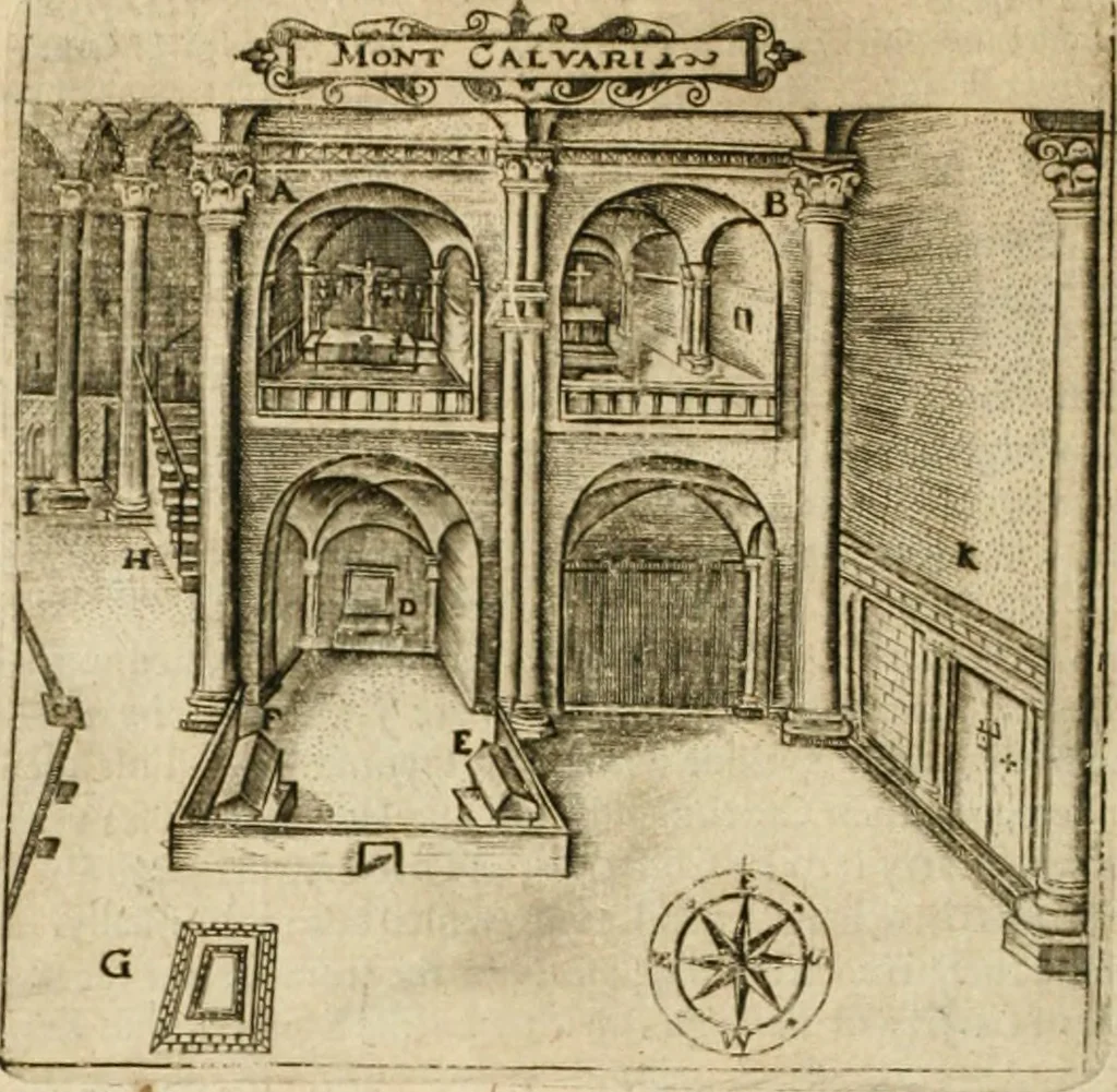 An illustration from Sandys Travels: containing an history of the original and present state of the Turkish empire ... the Mahometan religion and ceremonies. A description of Constantinople ... also, of Greece ... Of Ægypt ... A description of the Holy-Land ... Lastly, Italy described, and the islands adjoining. Illustrated with fifty graven maps and figures, 1673, leaf 145