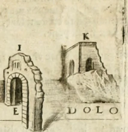 An illustration from Sandys Travels: containing an history of the original and present state of the Turkish empire ... the Mahometan religion and ceremonies. A description of Constantinople ... also, of Greece ... Of Ægypt ... A description of the Holy-Land ... Lastly, Italy described, and the islands adjoining. Illustrated with fifty graven maps and figures, 1673, leaf 168
