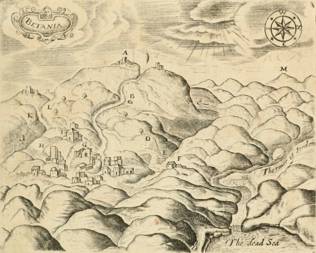 An illustration from Sandys Travels: containing an history of the original and present state of the Turkish empire ... the Mahometan religion and ceremonies. A description of Constantinople ... also, of Greece ... Of Ægypt ... A description of the Holy-Land ... Lastly, Italy described, and the islands adjoining. Illustrated with fifty graven maps and figures, 1673, leaf 170