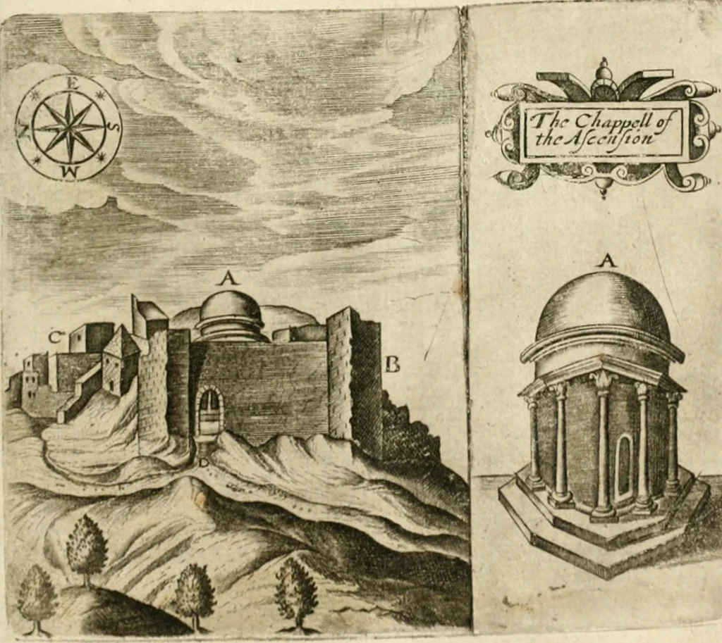 An illustration from Sandys Travels: containing an history of the original and present state of the Turkish empire ... the Mahometan religion and ceremonies. A description of Constantinople ... also, of Greece ... Of Ægypt ... A description of the Holy-Land ... Lastly, Italy described, and the islands adjoining. Illustrated with fifty graven maps and figures, 1673, leaf 172