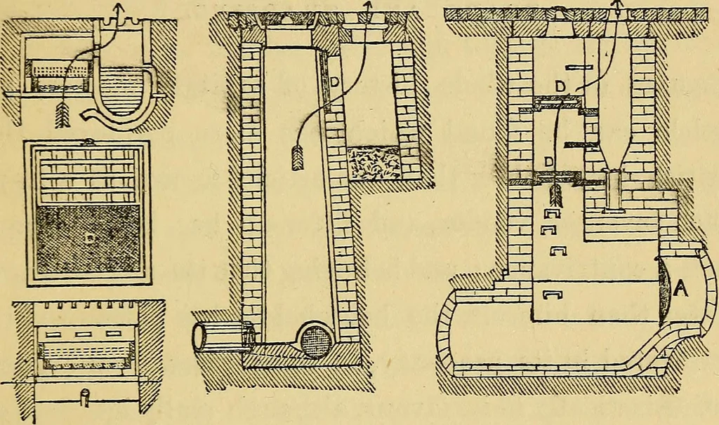 An illustration from Sanitary arrangements for dwellings : intended for the use of officers of health, architects, builders, and householders, 1874, leaf 52