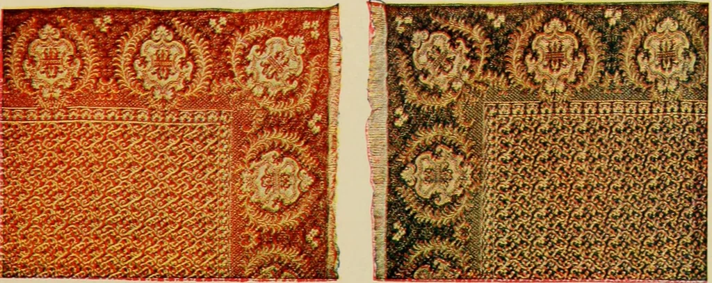 An illustration from Sanitary Manufacturing Company ... rugs and art squares, lace curtains and upholstery goods., 1904, leaf 14