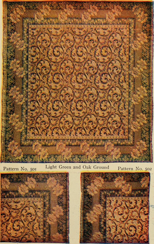 An illustration from Sanitary Manufacturing Company ... rugs and art squares, lace curtains and upholstery goods., 1904, leaf 16