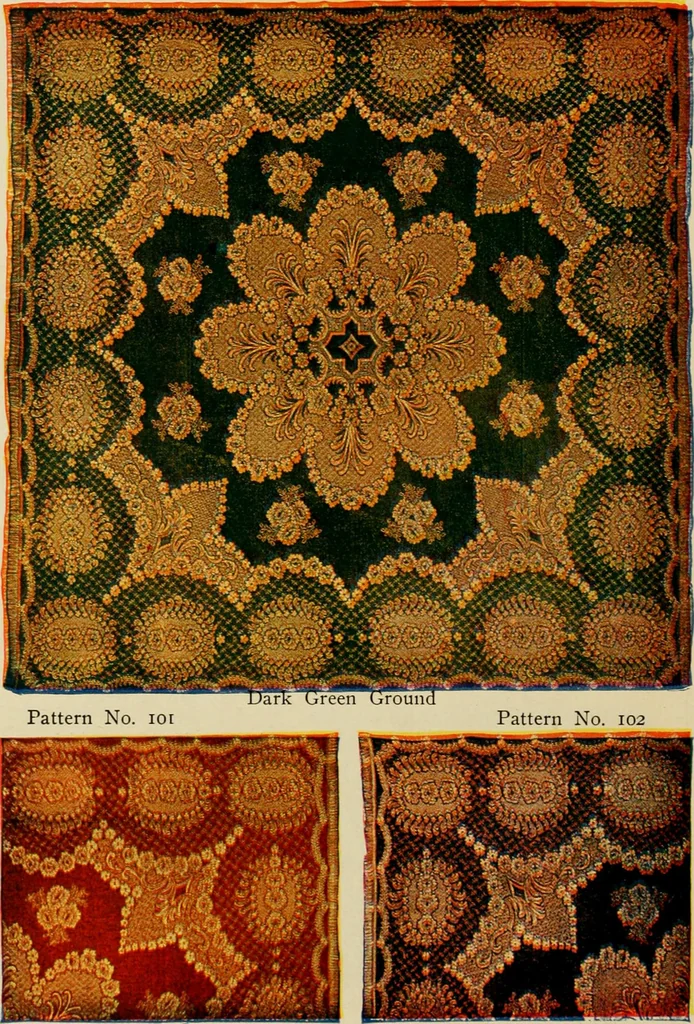 An illustration from Sanitary Manufacturing Company ... rugs and art squares, lace curtains and upholstery goods., 1904, leaf 19