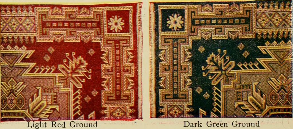 An illustration from Sanitary Manufacturing Company ... rugs and art squares, lace curtains and upholstery goods., 1904, leaf 21