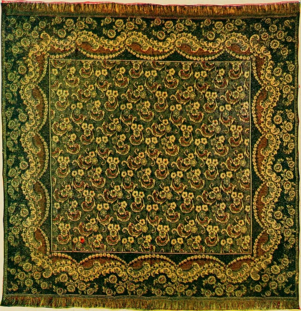 An illustration from Sanitary Manufacturing Company ... rugs and art squares, lace curtains and upholstery goods., 1904, leaf 27