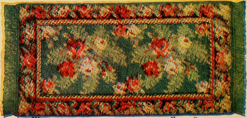 An illustration from Sanitary Manufacturing Company ... rugs and art squares, lace curtains and upholstery goods., 1904, leaf 29