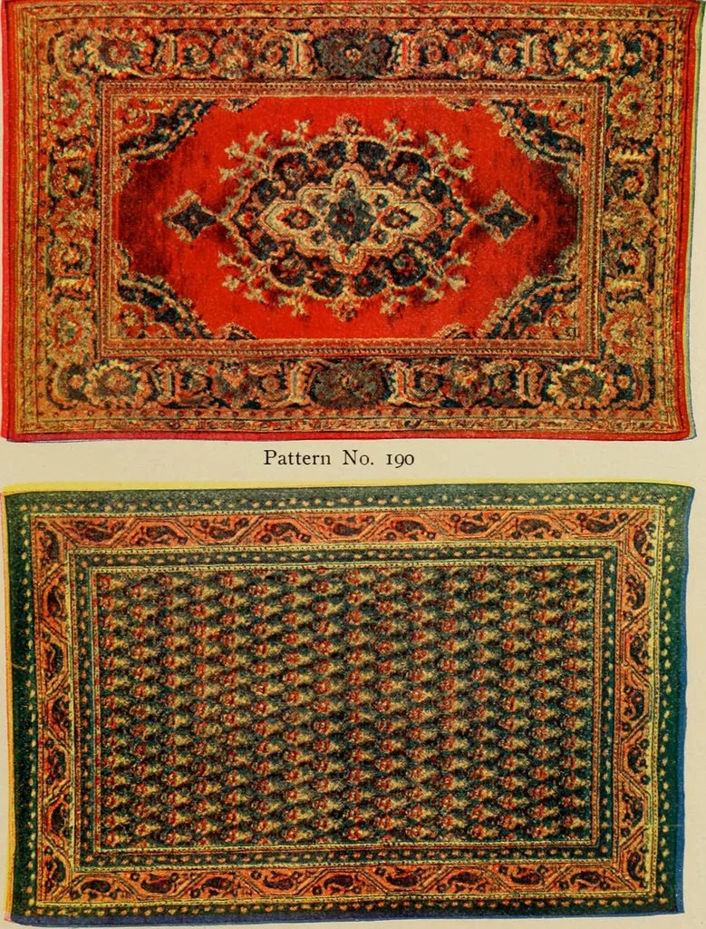 An illustration from Sanitary Manufacturing Company ... rugs and art squares, lace curtains and upholstery goods., 1904, leaf 34