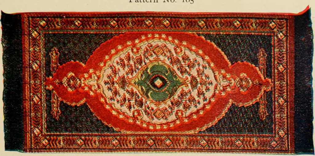 An illustration from Sanitary Manufacturing Company ... rugs and art squares, lace curtains and upholstery goods., 1904, leaf 36