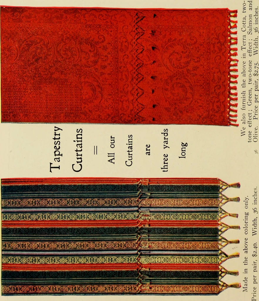 An illustration from Sanitary Manufacturing Company ... rugs and art squares, lace curtains and upholstery goods., 1904, leaf 39