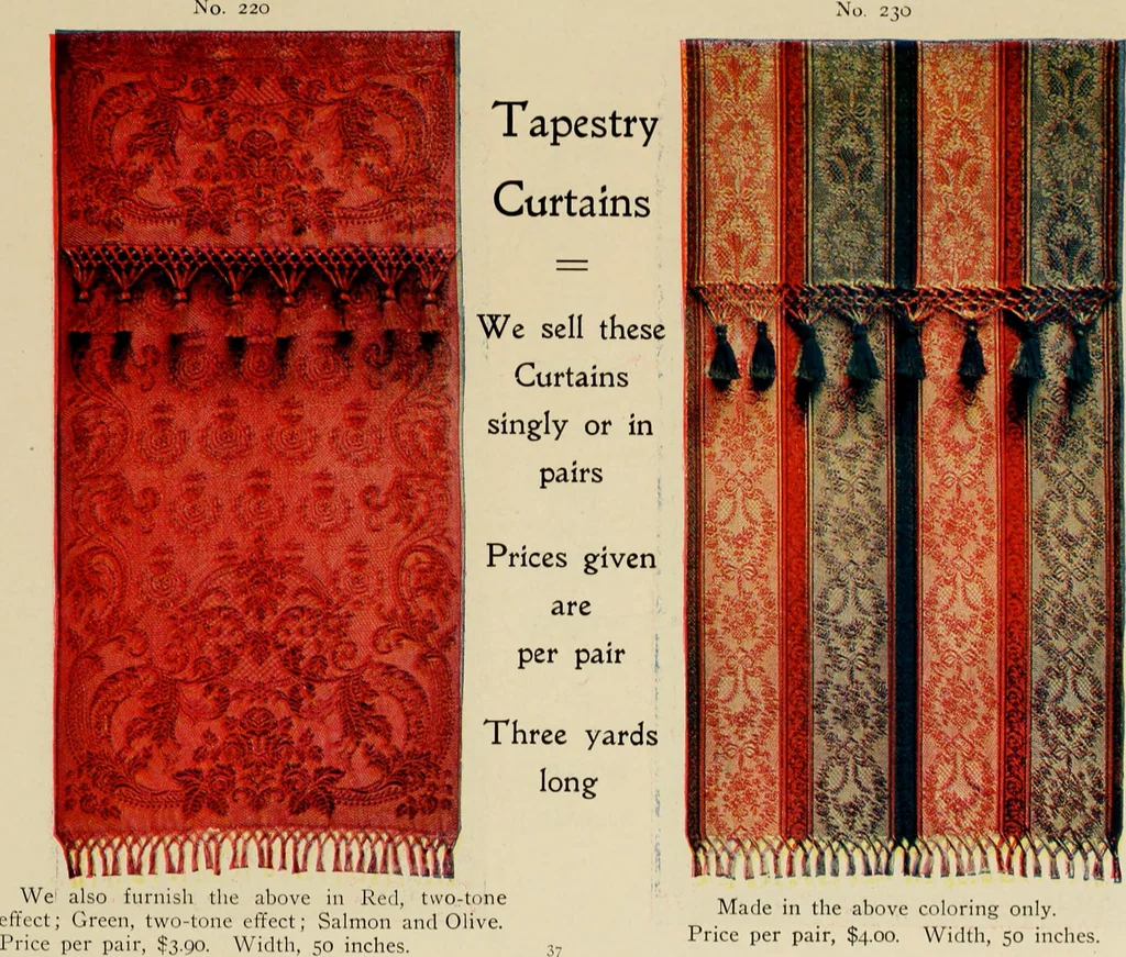 An illustration from Sanitary Manufacturing Company ... rugs and art squares, lace curtains and upholstery goods., 1904, leaf 40