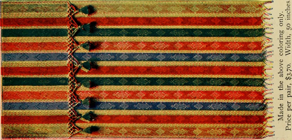 An illustration from Sanitary Manufacturing Company ... rugs and art squares, lace curtains and upholstery goods., 1904, leaf 41