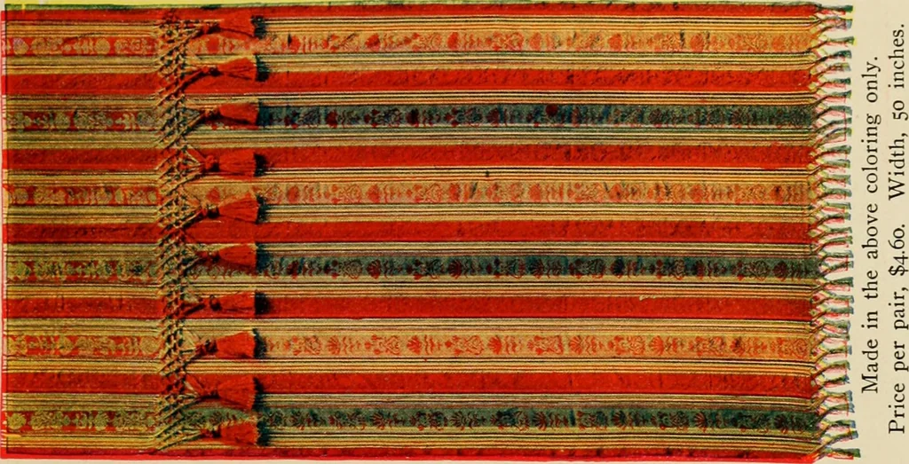 An illustration from Sanitary Manufacturing Company ... rugs and art squares, lace curtains and upholstery goods., 1904, leaf 42