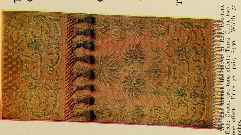 An illustration from Sanitary Manufacturing Company ... rugs and art squares, lace curtains and upholstery goods., 1904, leaf 42