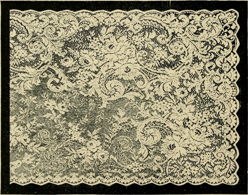 An illustration from Sanitary Manufacturing Company ... rugs and art squares, lace curtains and upholstery goods., 1904, leaf 45