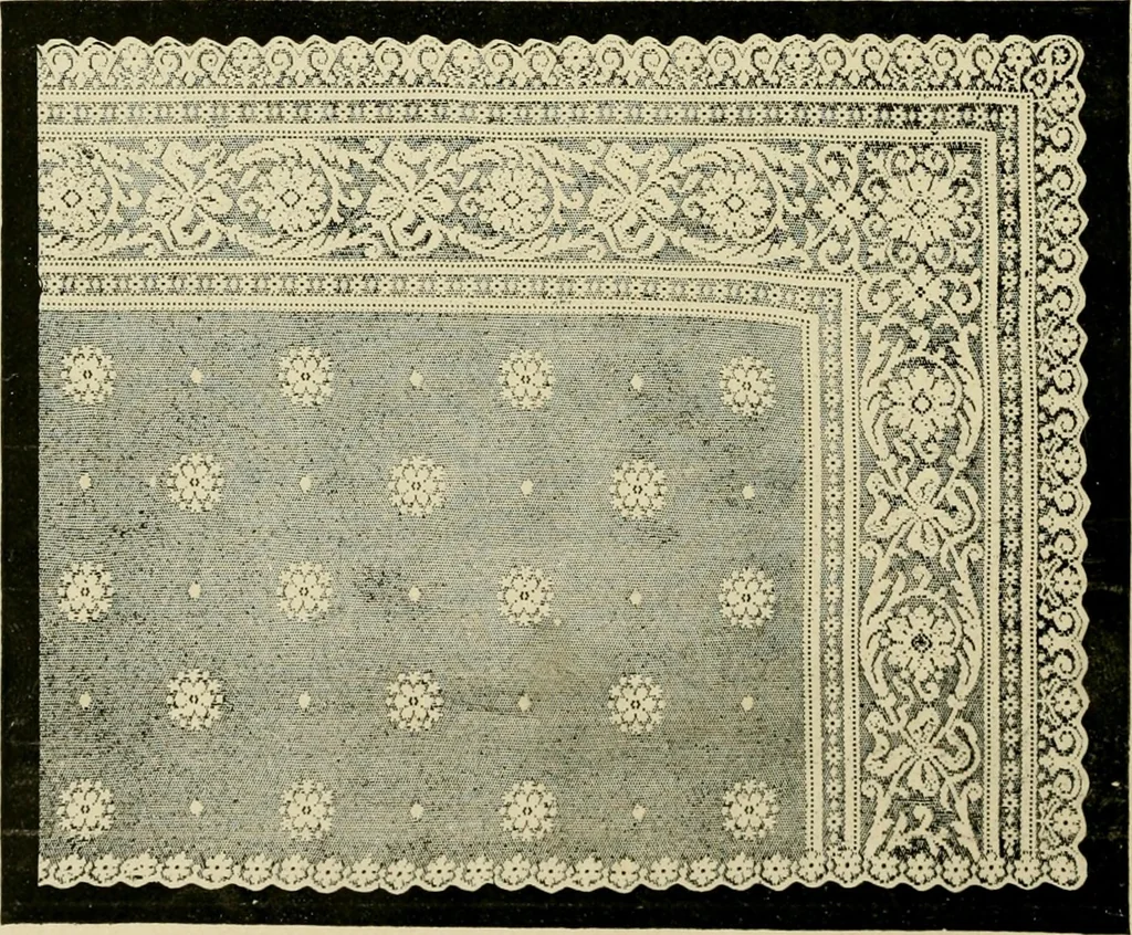 An illustration from Sanitary Manufacturing Company ... rugs and art squares, lace curtains and upholstery goods., 1904, leaf 47
