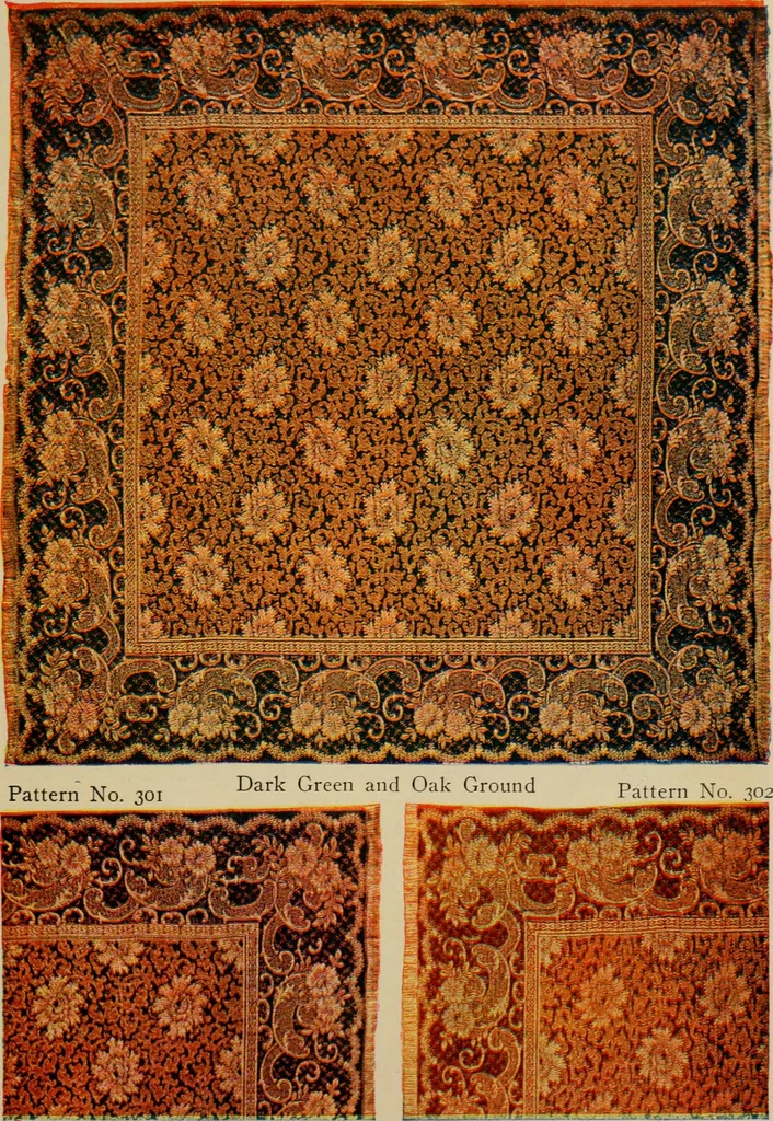 An illustration from Sanitary Manufacturing Co., Inc., manufacturers of Brusselette art rugs and upholstery specialties., 1902, leaf 12