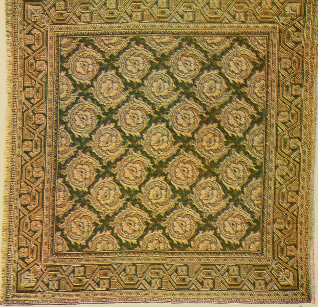 An illustration from Sanitary Manufacturing Co., Inc., manufacturers of Brusselette art rugs and upholstery specialties., 1902, leaf 17