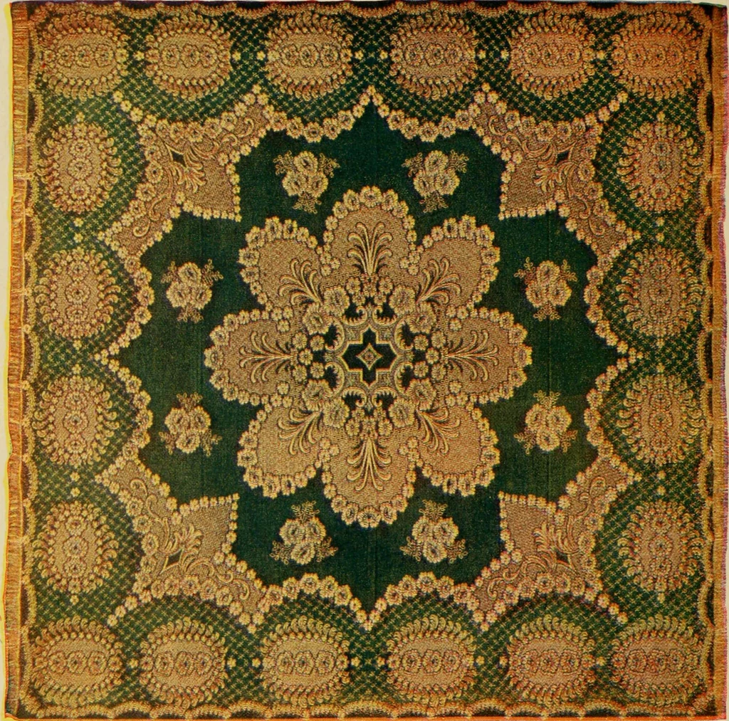 An illustration from Sanitary Manufacturing Co., Inc., manufacturers of Brusselette art rugs and upholstery specialties., 1902, leaf 19