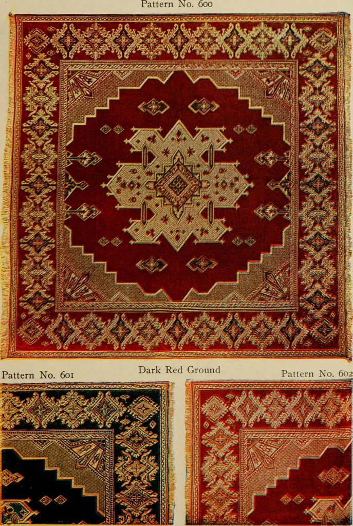 An illustration from Sanitary Manufacturing Co., Inc., manufacturers of Brusselette art rugs and upholstery specialties., 1902, leaf 20
