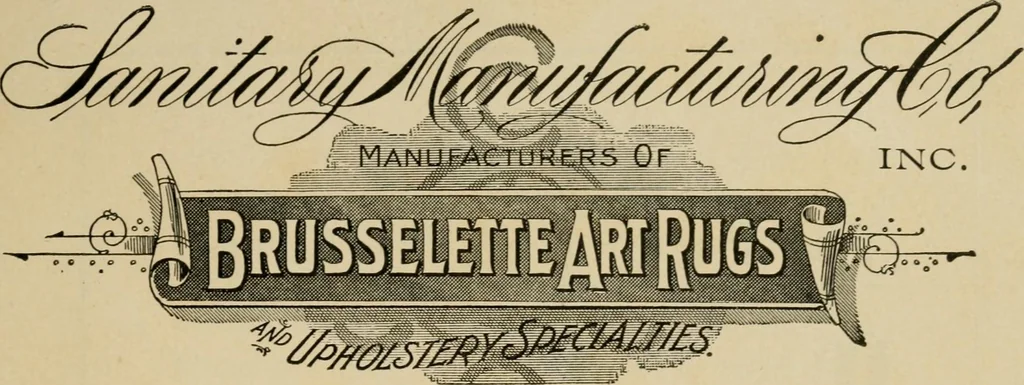An illustration from Sanitary Manufacturing Co., Inc., manufacturers of Brusselette art rugs and upholstery specialties., 1902, leaf 4