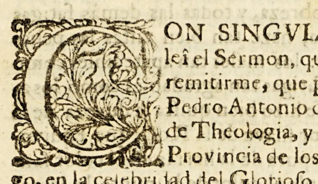 An illustration from San Pedro de Alcantara celebrado iman de la seraphica descalcez, y mas estrecha observancia de los religiosos menores de N.S.P.S Francisco, en su convento de San Diego de Mexico en 19. de octubre de 1696 años. : Dalo a la estampa la devocion del señor doctor D. Francisco de Deza, y Vlloa cathedratico, que fue, de rethorica en la Real Vniversidad Mexicana; y oy dignissimo inquisidor fiscal en la Santa Inquisicion desta corte., 1697, leaf 29