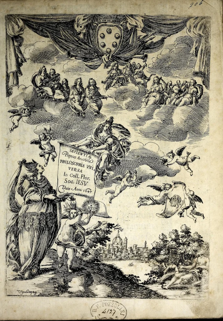 An illustration from Sapientiae pignus amabile philosophia universa in Coll. Flor. Soc. Iesu data anno 1647, 1647, leaf 5