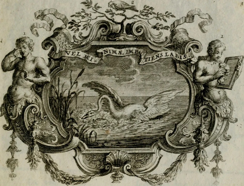An illustration from Sapientiae symbolica : XIIII. emblematibus prudentiae morumque praecepta, explicans virutis commendationi dicata = Emblematische Weissheits-Regeln : in XIIII. Sinnbildern zur Erweckung der Liebe zur Tugend vorgestellet, 1720, leaf 10
