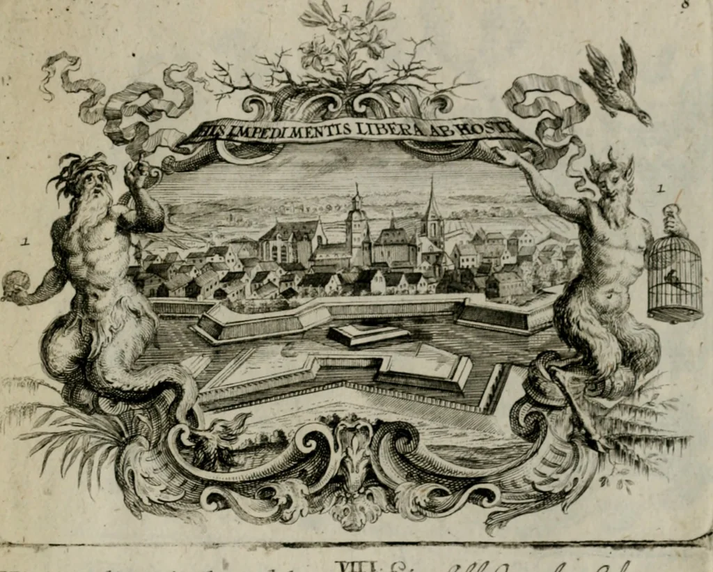 An illustration from Sapientiae symbolica : XIIII. emblematibus prudentiae morumque praecepta, explicans virutis commendationi dicata = Emblematische Weissheits-Regeln : in XIIII. Sinnbildern zur Erweckung der Liebe zur Tugend vorgestellet, 1720, leaf 20