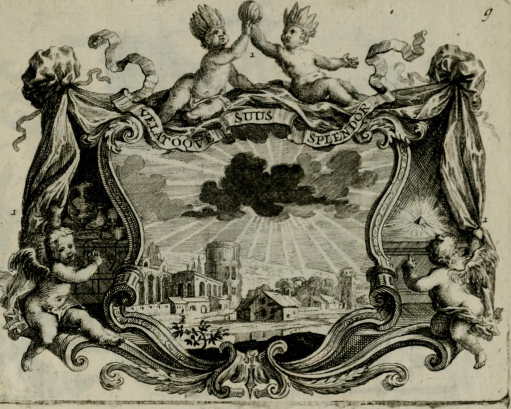 An illustration from Sapientiae symbolica : XIIII. emblematibus prudentiae morumque praecepta, explicans virutis commendationi dicata = Emblematische Weissheits-Regeln : in XIIII. Sinnbildern zur Erweckung der Liebe zur Tugend vorgestellet, 1720, leaf 22