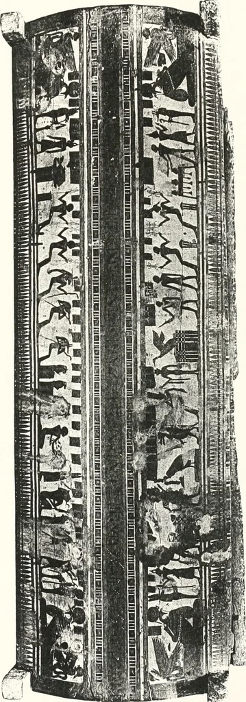 An illustration from Sarcophages de l'époque bubastite à l'époque saïte, 1912, leaf 182