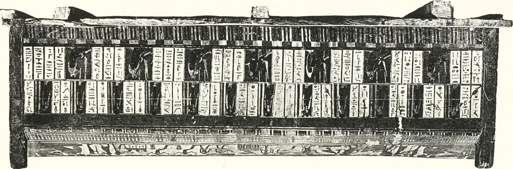 An illustration from Sarcophages de l'époque bubastite à l'époque saïte, 1912, leaf 188