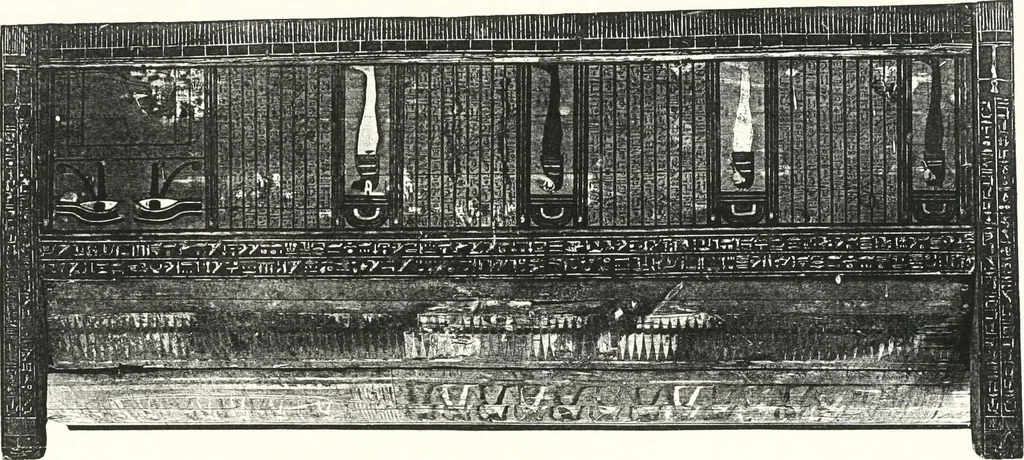 An illustration from Sarcophages de l'époque bubastite à l'époque saïte, 1912, leaf 194