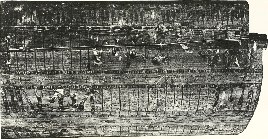 An illustration from Sarcophages de l'époque bubastite à l'époque saïte, 1912, leaf 198