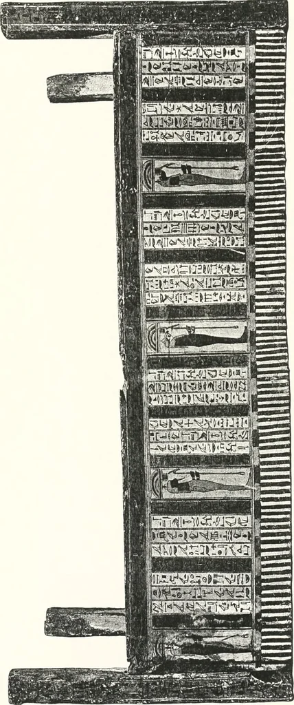 An illustration from Sarcophages de l'époque bubastite à l'époque saïte, 1912, leaf 204