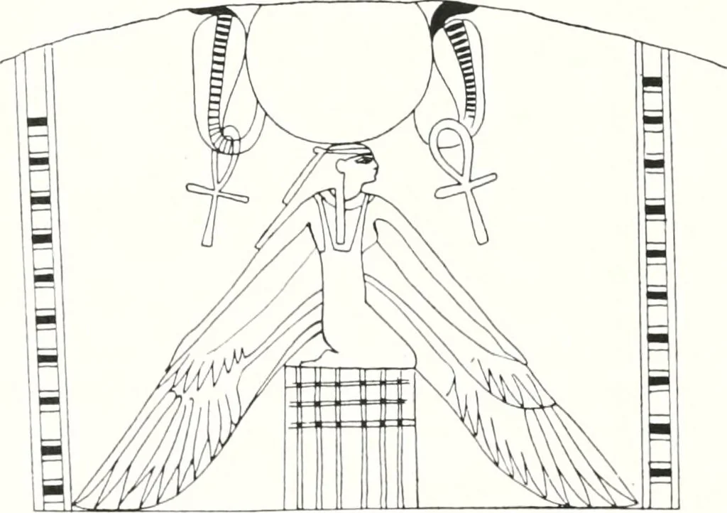 An illustration from Sarcophages de l'époque bubastite à l'époque saïte, 1912, leaf 21