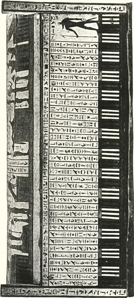An illustration from Sarcophages de l'époque bubastite à l'époque saïte, 1912, leaf 220