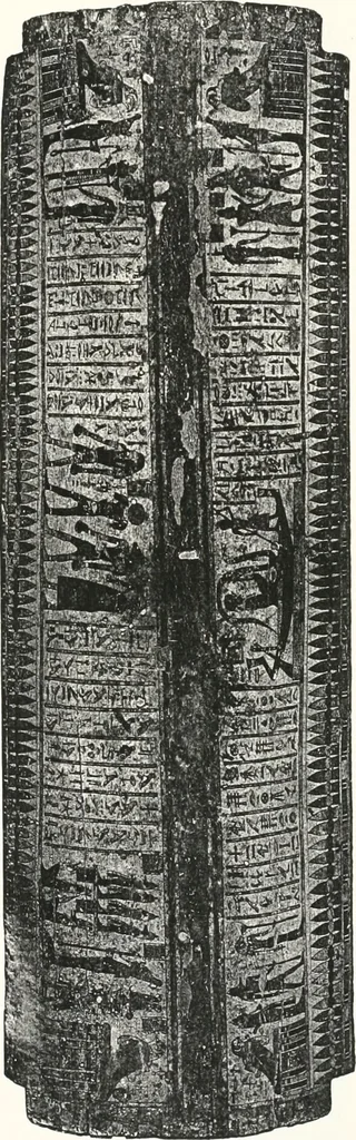 An illustration from Sarcophages de l'époque bubastite à l'époque saïte, 1912, leaf 222