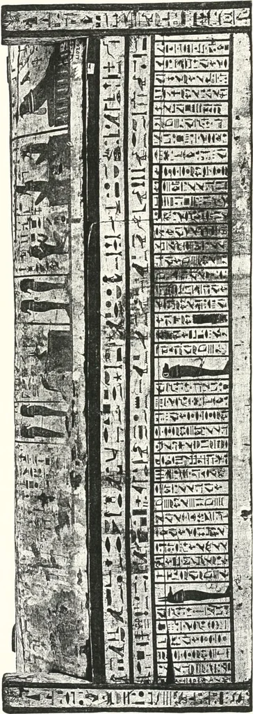 An illustration from Sarcophages de l'époque bubastite à l'époque saïte, 1912, leaf 234